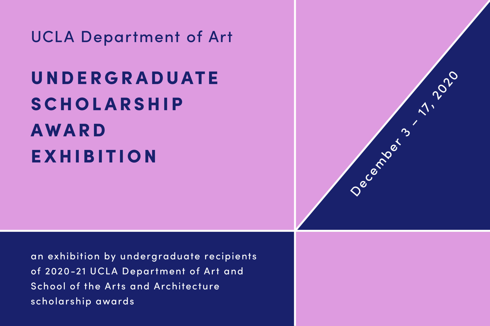 2020 Undergraduate Scholarship Exhibition