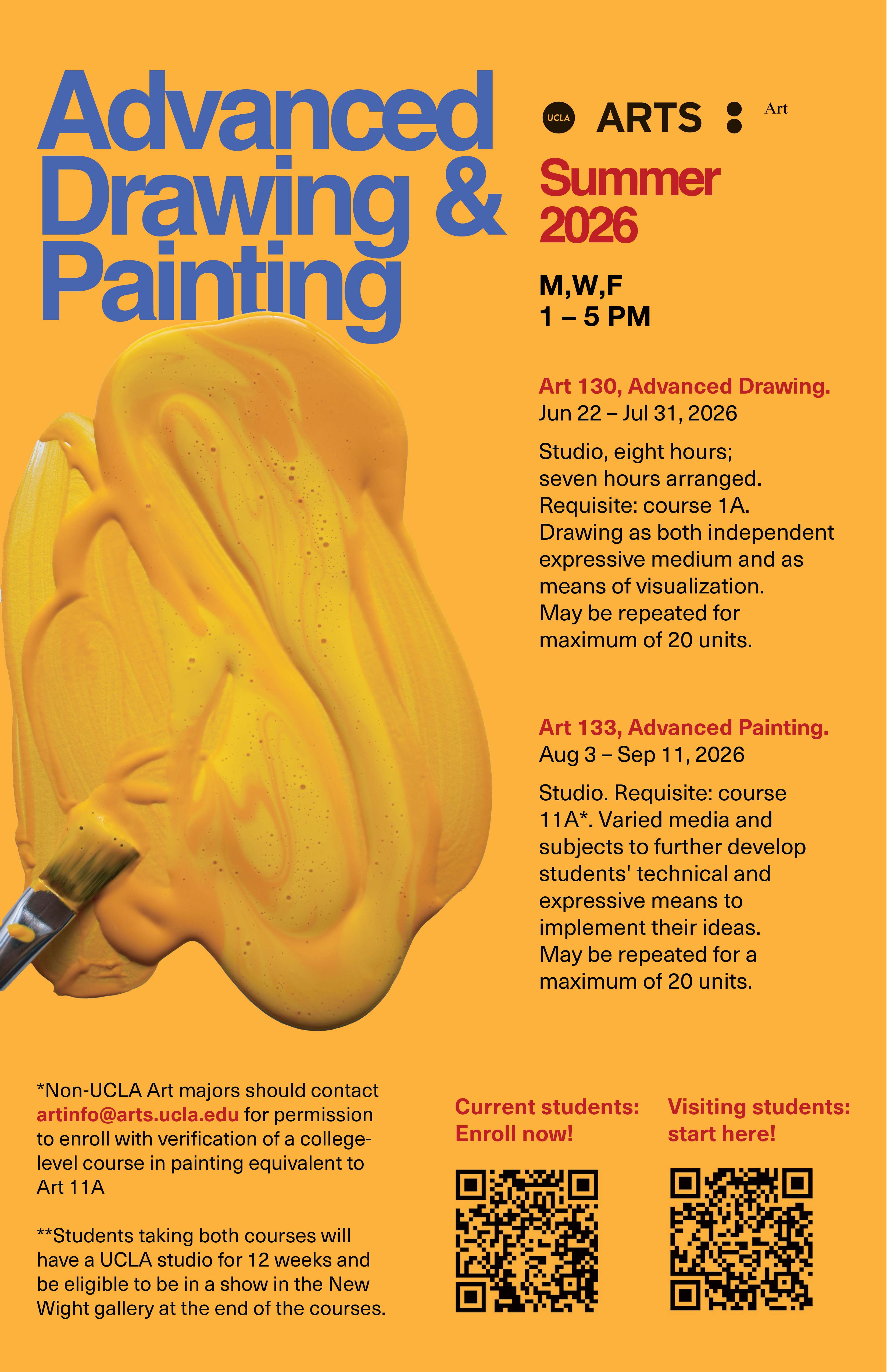 Informational poster for Summer Art Institute 2025.